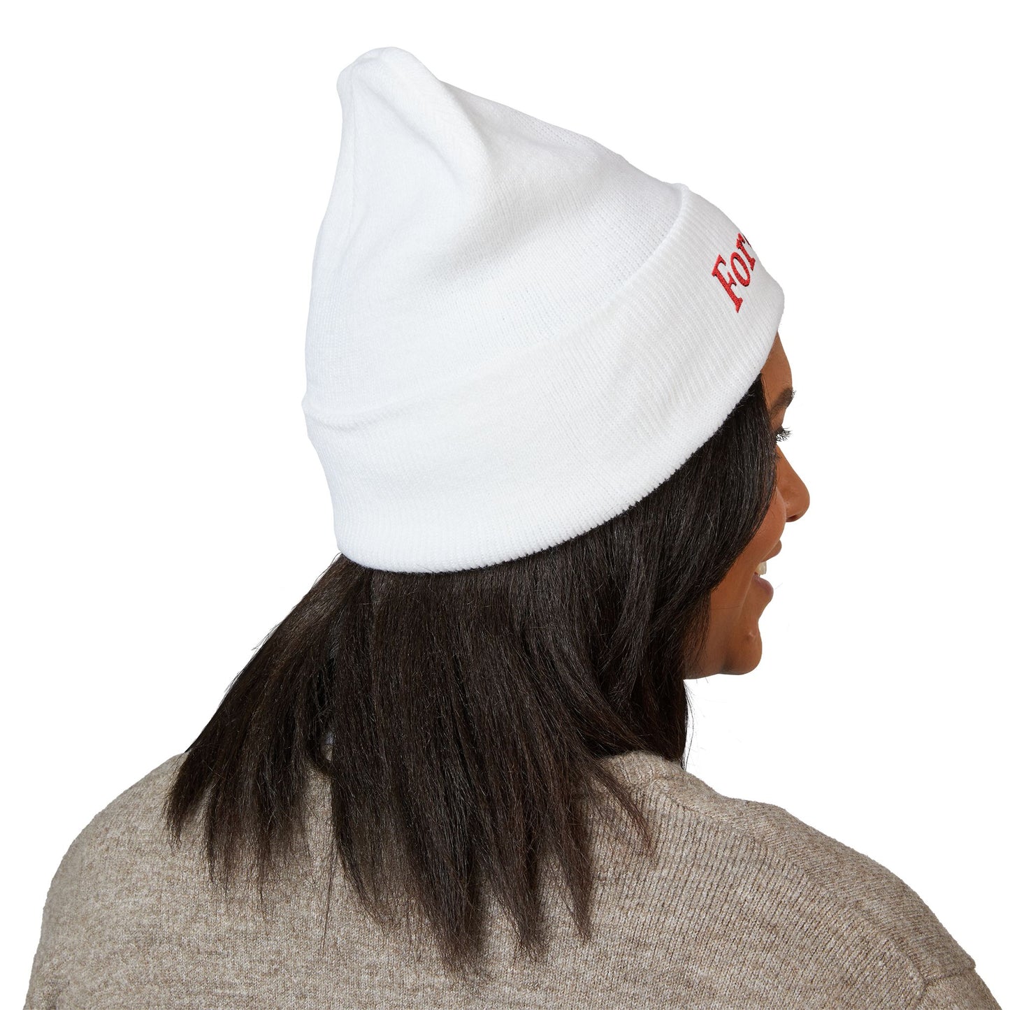 FT Cool White Signature Beanie - Premium Embroidered Beanie