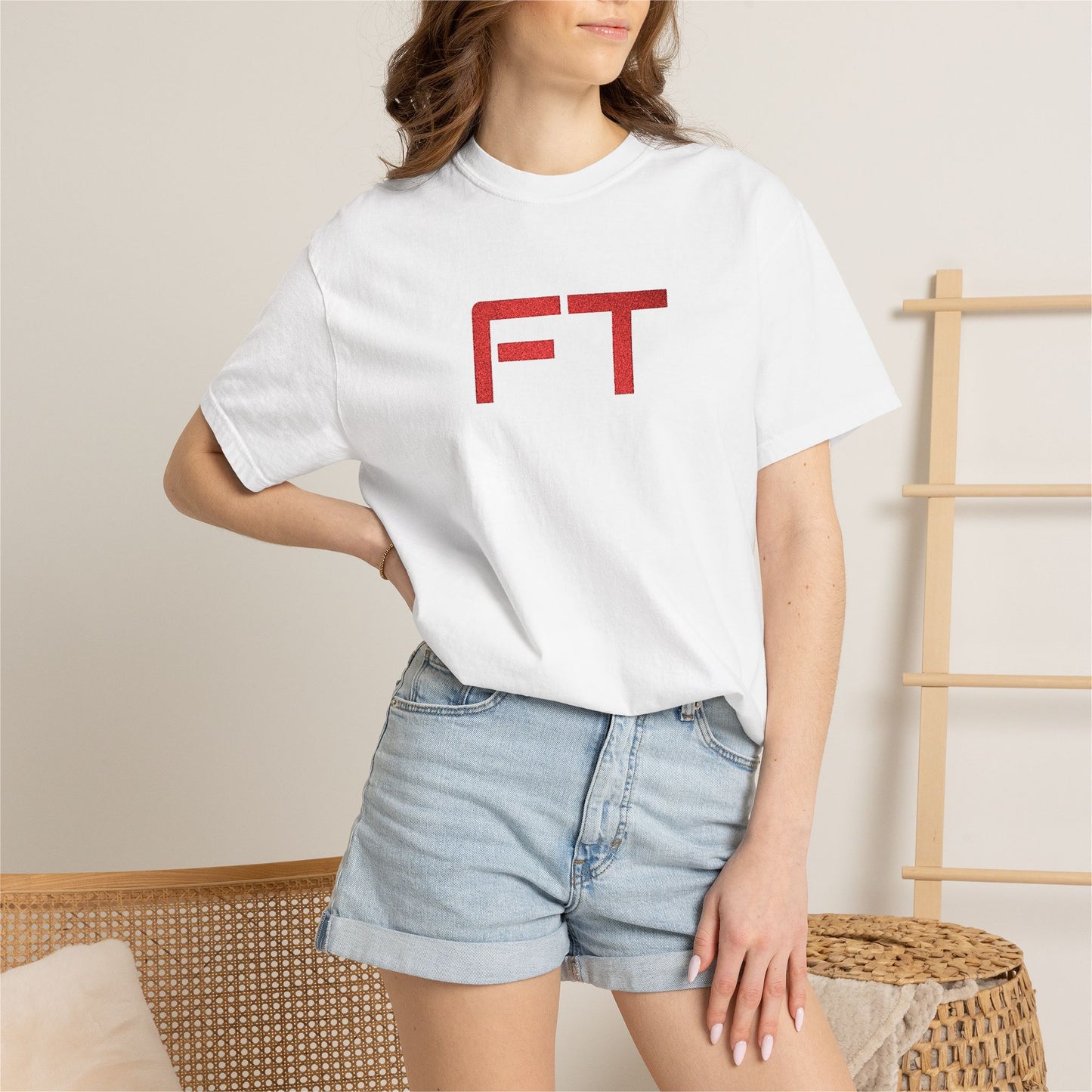 FT Cool White Signature Tee – Premium Embroidered T-Shirt by FT Collections