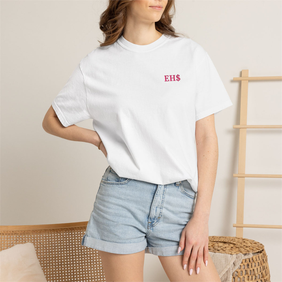 FT Signature Tee "EH$ Everyday Hussle" – Premium Embroidered T-Shirt by FT Collections