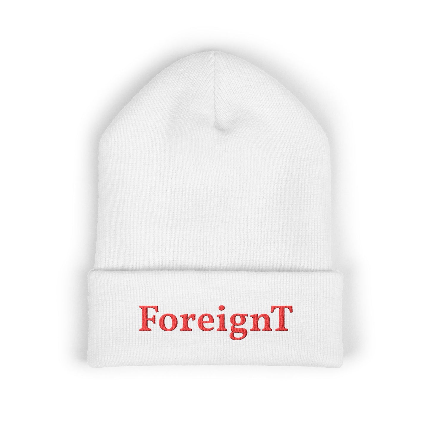 FT Cool White Signature Beanie - Premium Embroidered Beanie