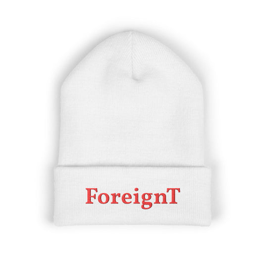 FT Cool White Signature Beanie - Premium Embroidered Beanie