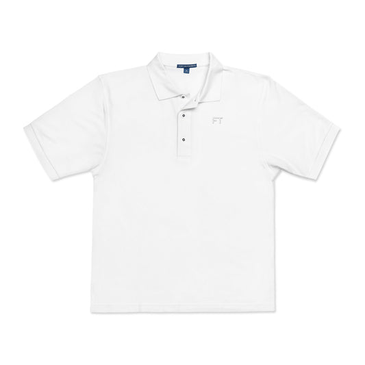 FT Cool White Polo – Premium Embroidered Polo Shirt by FT Collections