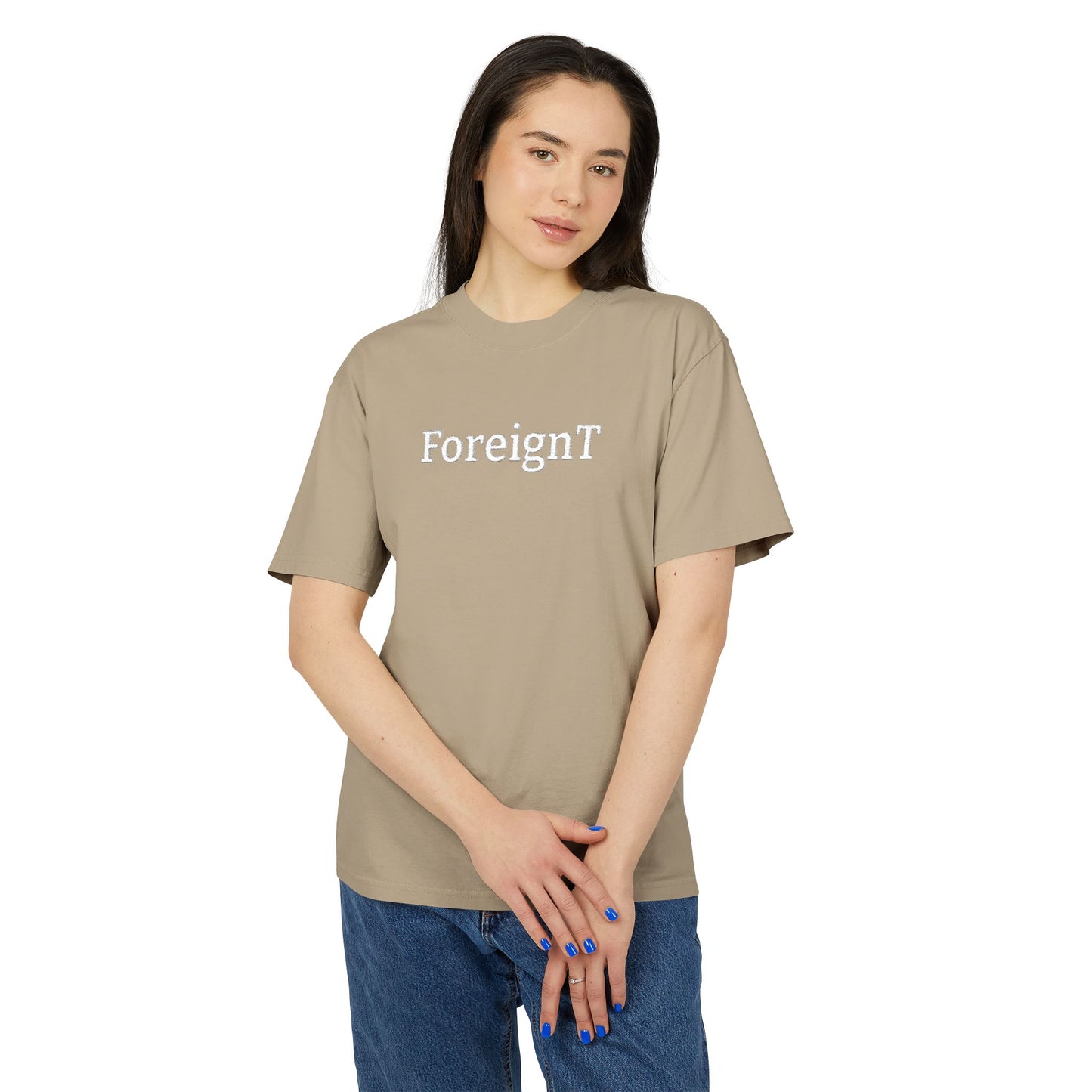 FT Signature Tee "Champagne Edition" – Premium Embroidered T-Shirt by FT Collections