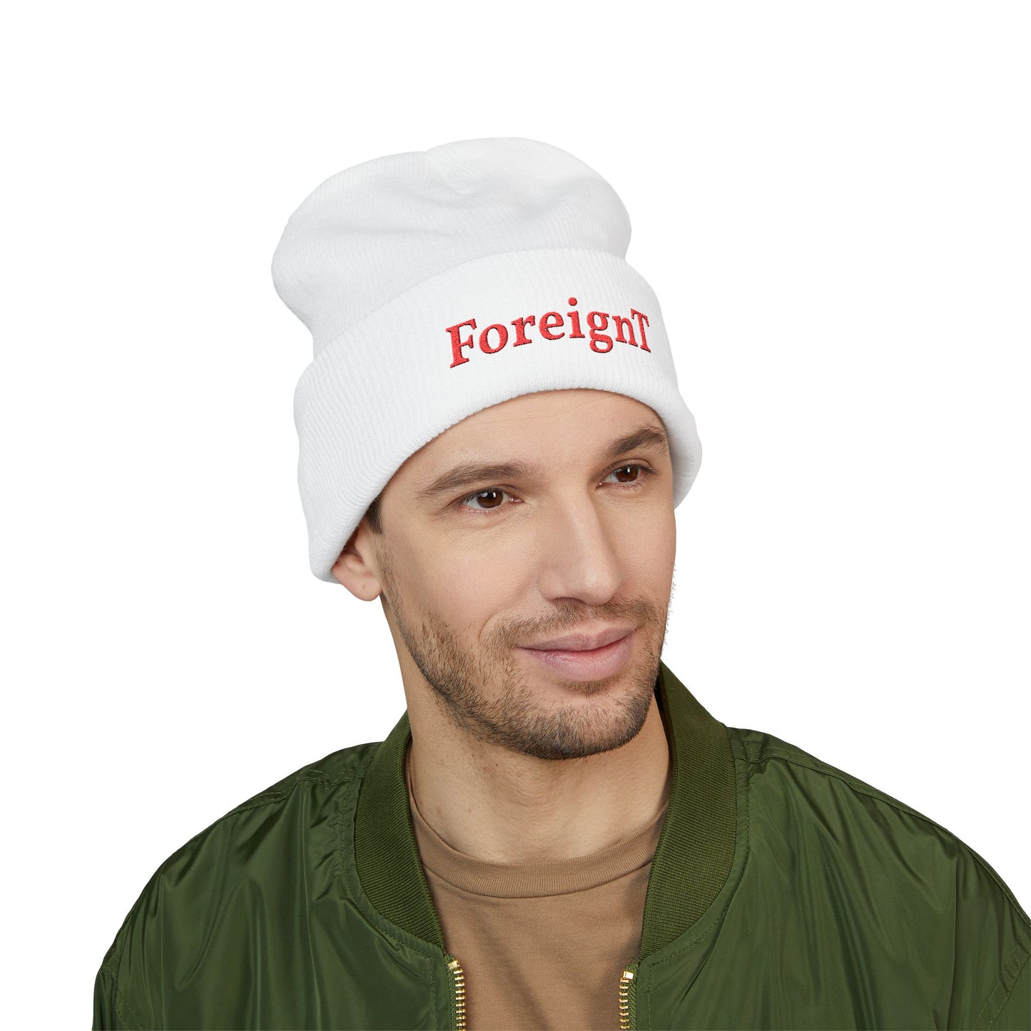 FT Cool White Signature Beanie - Premium Embroidered Beanie