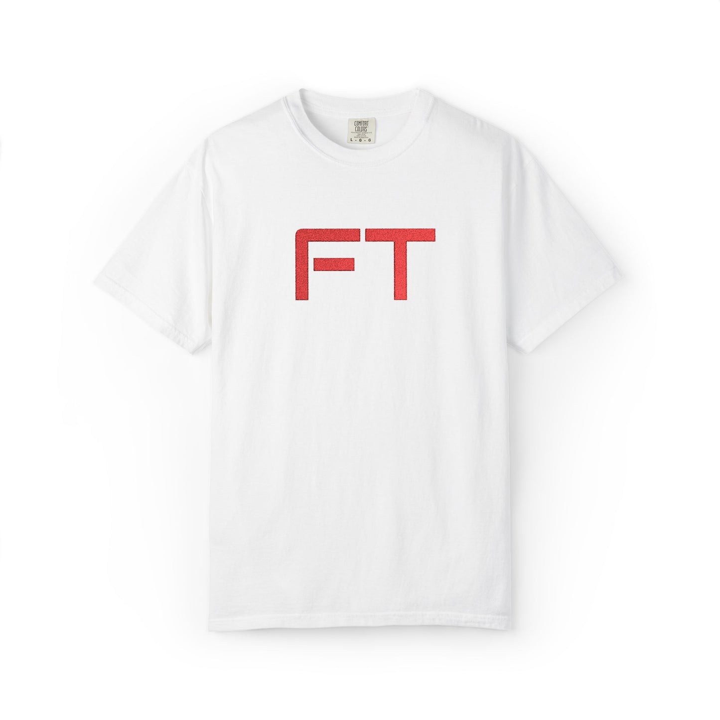 FT Cool White Signature Tee – Premium Embroidered T-Shirt by FT Collections